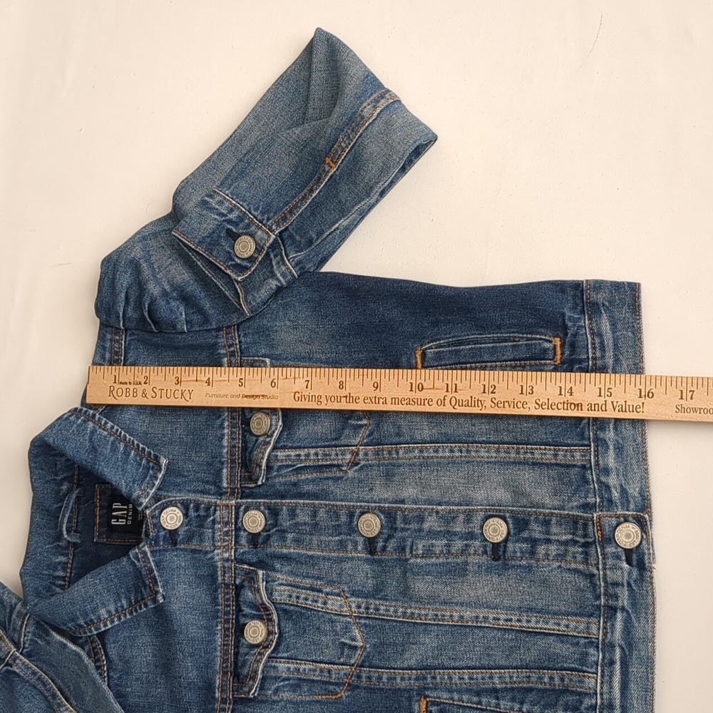 Gap Jean Jacket With Snap On Button Sz M - Picture 7 of 11